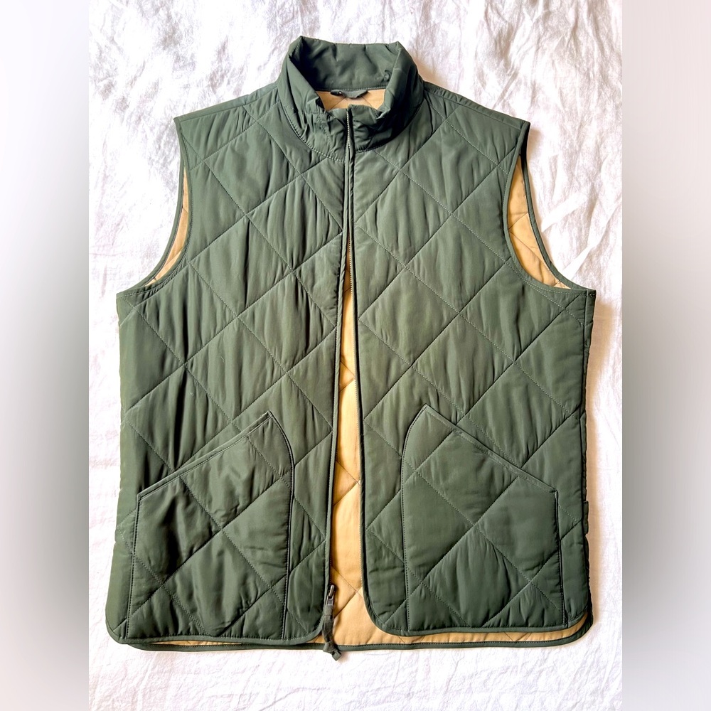 Quilted J. Crew Men’s Green Vest